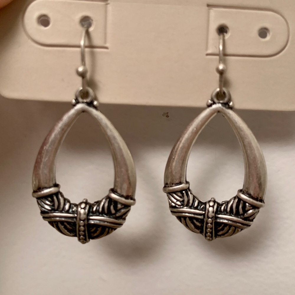 Silver dangle earrings
